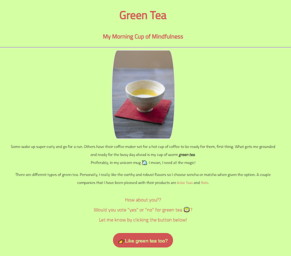 Green tea project preview